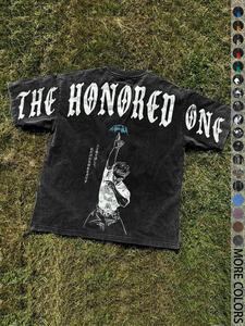 Unisex's Anime Character Print Round Neck Graphic Tee, Regular Fit Casual Street Short Sleeve T-Shirt for Daily Wear, Unisex Top for All Seasons, Man