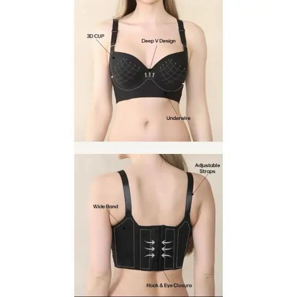 Back Smoothing Bra Push Up Bra Hide Back No Underwear Simple Full Coverage ComfortSeamless Bra Breathable Bra Womenswear Lady Minimalist 6