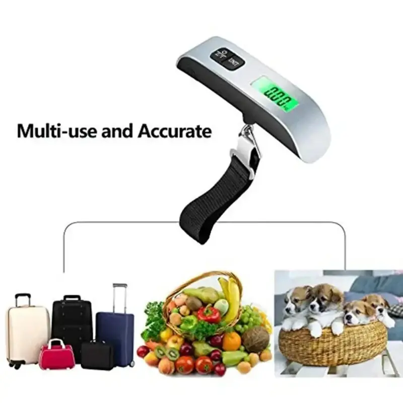 1pcs Portable Scale Digital LCD Display 110lb/50kg Electronic Luggage Hanging Suitcase Travel Weighs Baggage Bag Weight Balance 3