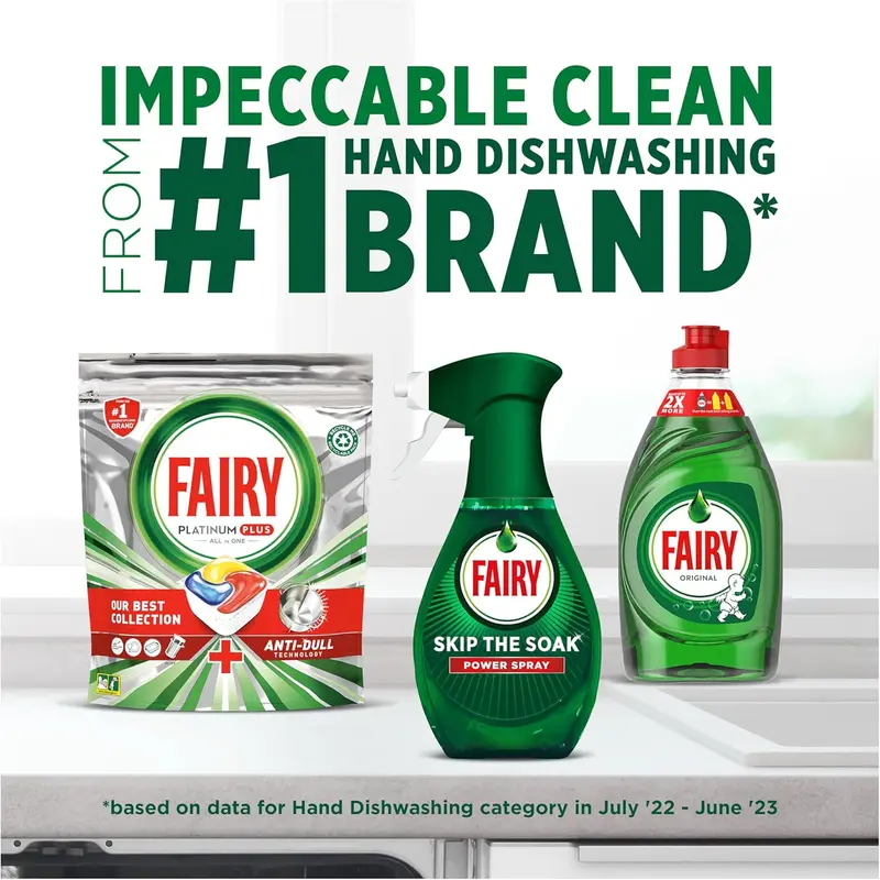 the Soak Dish Spray Kit, Lemon, 1.3L (650ml Spray + 650ml Refill), 100% Grease Removal for Dishes & Surfaces 2
