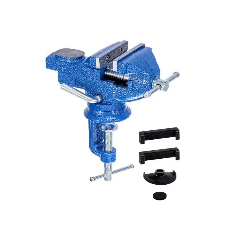 CROWNSHOP Bench Vice 360° Swivel Base Vices forWorkbench Portable Universal Workshop Clamp Adjustable Mini Table Bench Vice Clamp for Workshop Factory 8