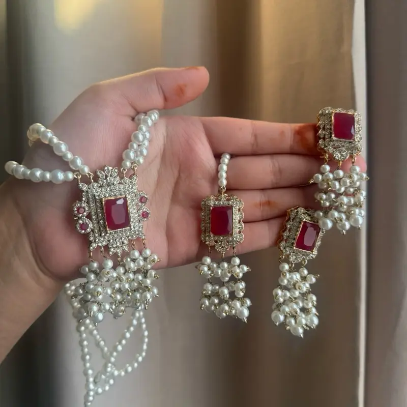 Erum - Mala set with Earrings & Tikka! Colours available