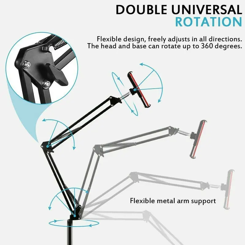 Universal 360° Adjustable Floor Stand Holder for Tablet/Phone 3.5-11in 6