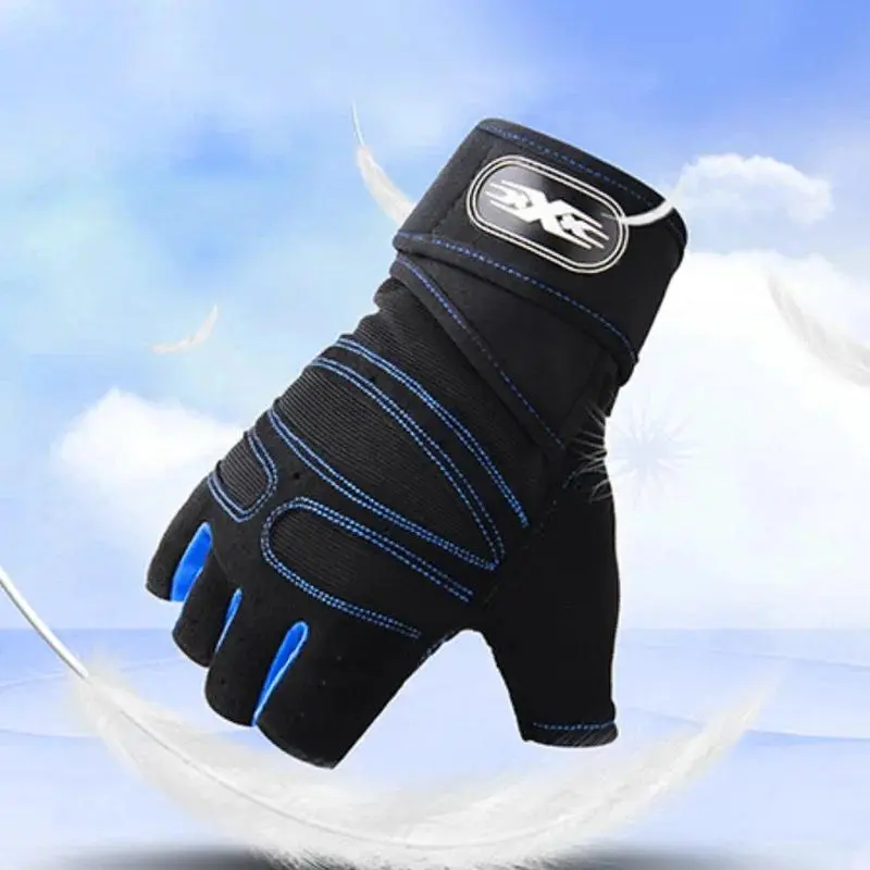 Gym Gloves for Men Women Fitness Weight Lifting Wristband Gloves Body Building Training Sports Exercise Cycling Glove Shockproof 2