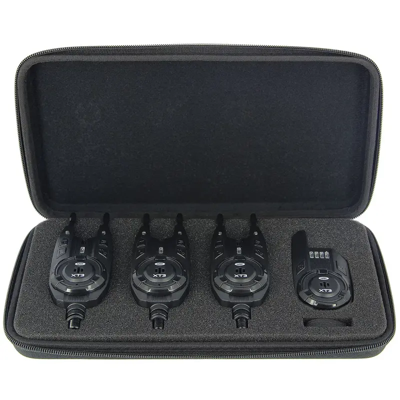 NGT XT3 Wireless 3+1 Bite Alarm Set With Receiver & Case Carp Fishing Alarms 1