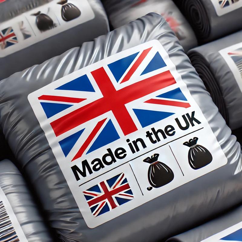 Bitterplum 110L Heavy Duty Bin Bags – Flat Top Extra Strong Refuse Sacks, Tear-Resistant, 30 Microns, 100% Recycled, Black Bin Liners for Kitchen, Home, Office, Commercial Use (Various Pack Sizes) 4