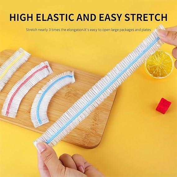 150 Pcs Colorful food cover, Food Covers, Bowl Covers, Food Storage Covers Lids, Universal Elastic Polyethylene Bowl Lids Kitchen Supplies for Fruit/Vegetable/Meat/Food 2