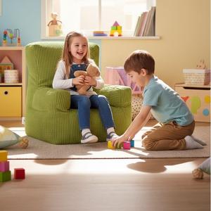 Ready Steady Bed Indoor Bean Bag Armchair Cord Kids Beanbag Chair with Back Pocket