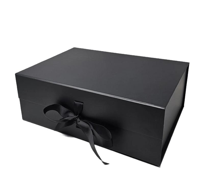 Product Introduction of 2pcs Black Folding Magnetic Gift Box l23cm x W17cm x H7cm 0