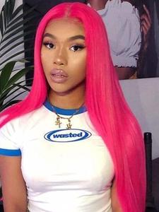 28 Inch Long Straight Lace Glueless Frontal Wig for Women, Gorgeous Fluffy Wigs without Bangs, Synthetic Material Wigs for Party, Daily Use, Cosplay, Anime Or Costume Party, Fit Wig, Synthetic Hair Wig