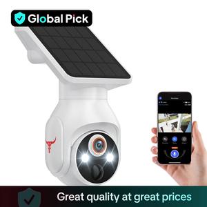 Wireless Security Camera, 1080P Solar-Powered WiFi Surveillance, Human Detection, Color Night Vision WiFi Security Cameras with 2.4G WiFi, Live View & Cloud Storage, Two-way Audio