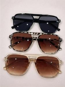 Unisex Vintage Trendy Aviator Frames Sunglasses, Aviator Shades, Retro Outdoor Sports High Quality Sunglasses, Modern Fashionable Tinted Lenses Tortoiseshell Sunglasses for Men & Women for Everyday Use