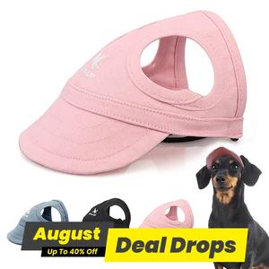 Adjustable Pet Visor with Elastic Strap, Waterproof Pet Hat for Small, Medium and Large Breeds, Non-textile Outdoor Visor for UV Protection