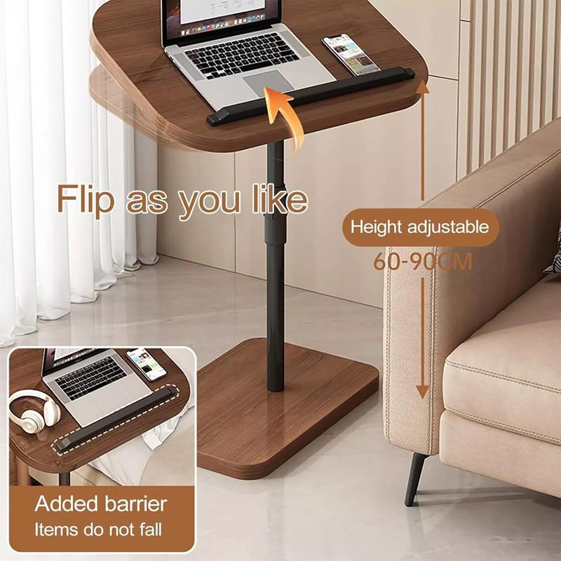 Adjustable Height Tiltable 360° Swivel C-Shaped Side Table, Couch Side End Table Small End Table Bedside Table for Living Room, Bedroom 2