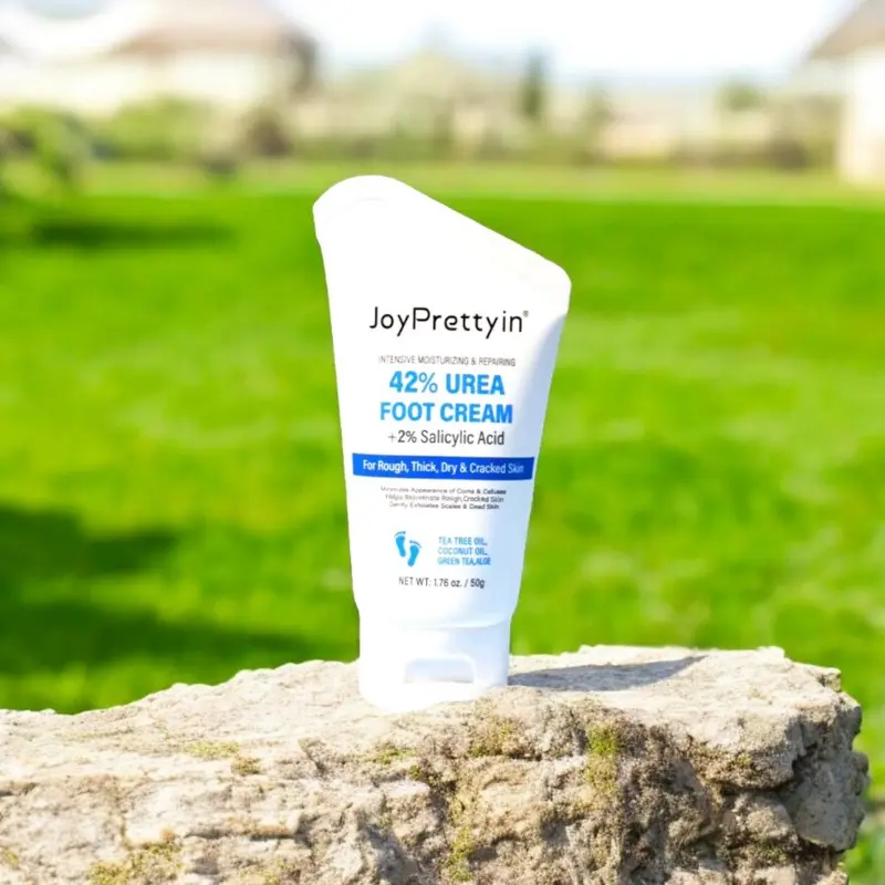 JoyPrettyin Urea Foot Cream 50g – Moisturizing & Exfoliating for Dry, Cracked Feet & Heels – with Tea Tree, Coconut Oil & Aloe Vera Lightweight Moisturize 5