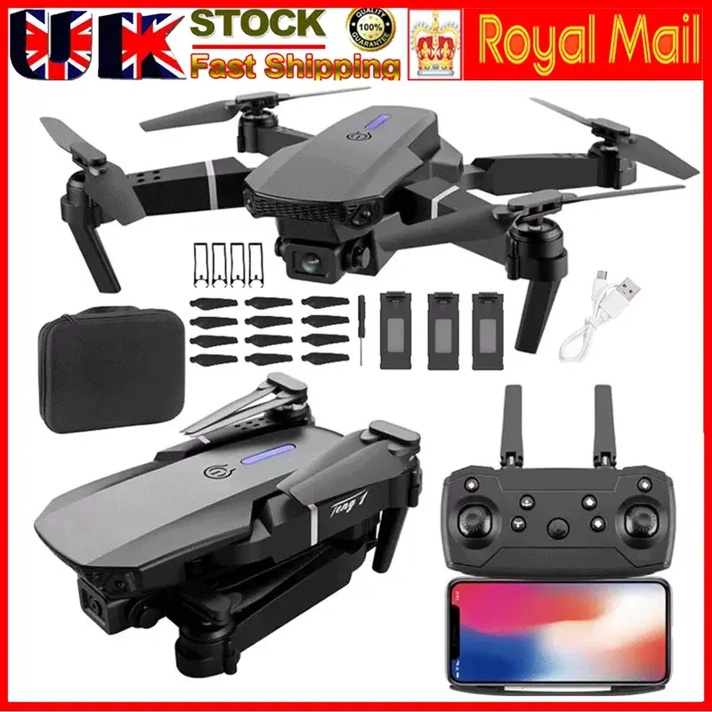 2025 New RC Drone With 4K HD Dual Camera WiFi FPV Foldable Quadcopter 0