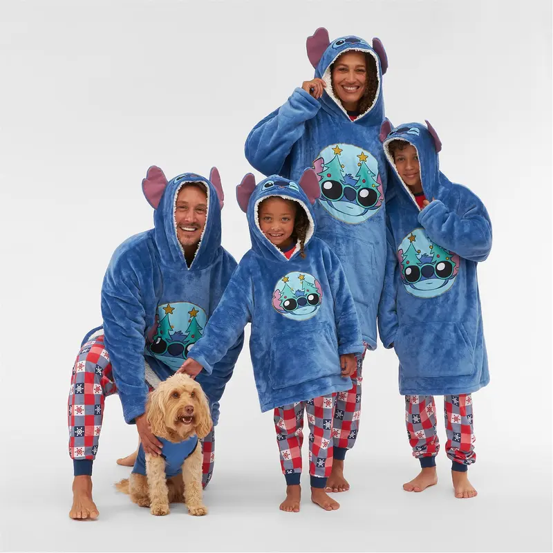 Character Mens Family Lilo And Stitch Dog Outfit Long Sleeve Pyjama Set 6