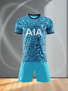 Men's Football Jersey Set, Breathable Quick Drying Game Training Suit, Casual Fashion Cozy Football Jersey Set for Men