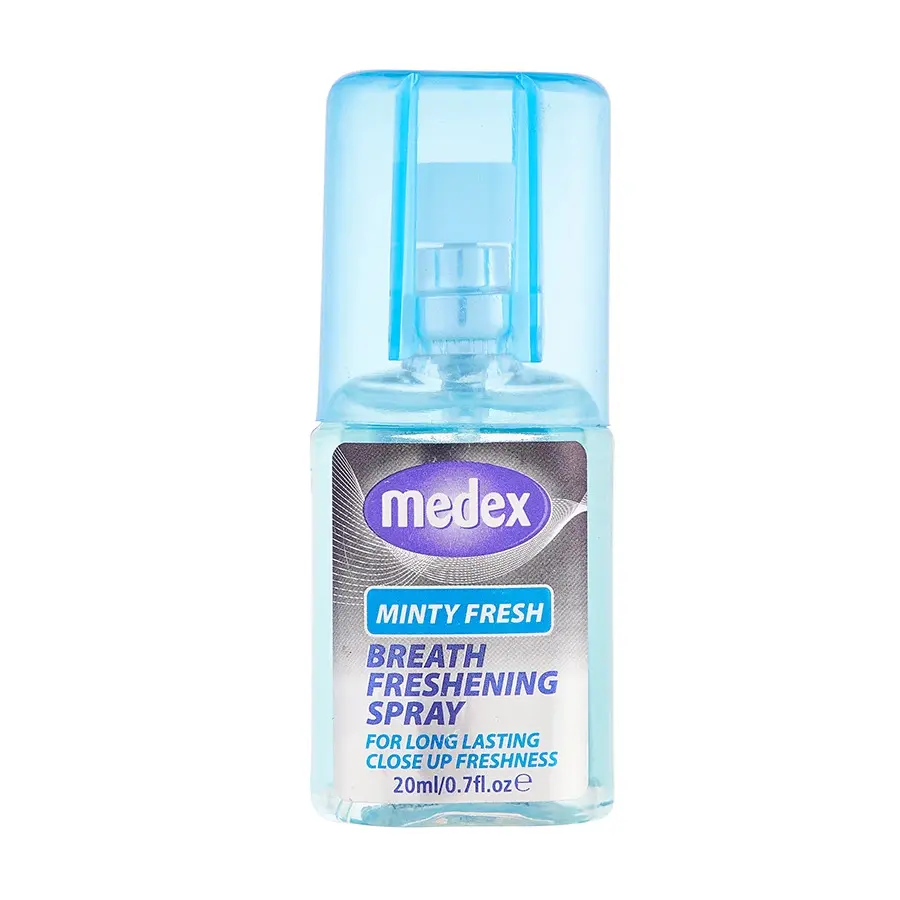 3 X MEDEX 20ml Minty Fresh Breath FRESHENER Mouth Spray Bad Breath Long Lasting Oral