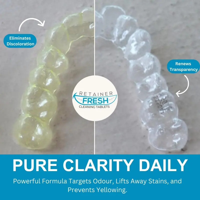 Retainer Cleaner Tablets - 120 Tablets 4 Month Retainer Fresh - Retainer Cleaning Tablets, Mouth Guard Cleaner, Denture Cleaner, Aligner Cleaner, Brite Retainer Tablets 2