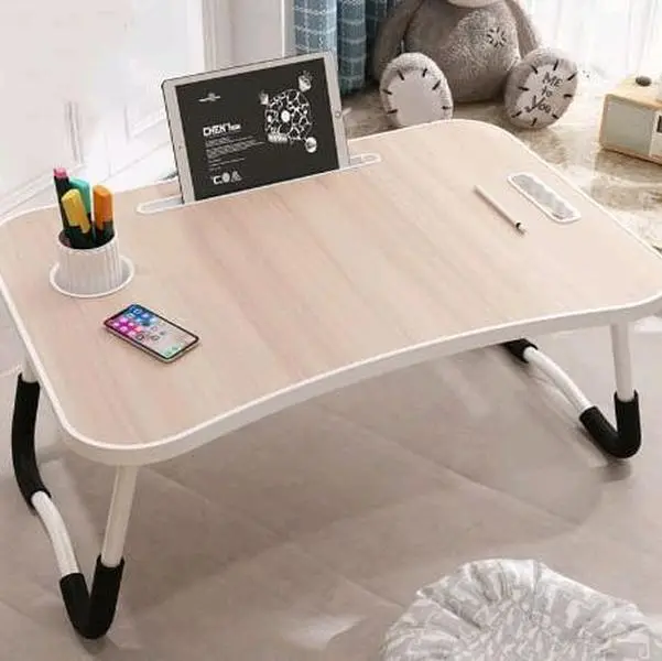 Laptop Table with Cup Holder - Perfect for Office and Home Use foldable tray computer desk