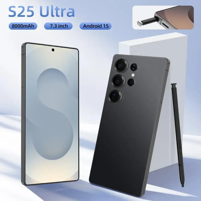 2025 S25 Ultra 7.3HD Original 5G Mobile Phones Global Version Smartphone Dual SIM Card Android 14 Cell Phone 8000mAh Cellphones