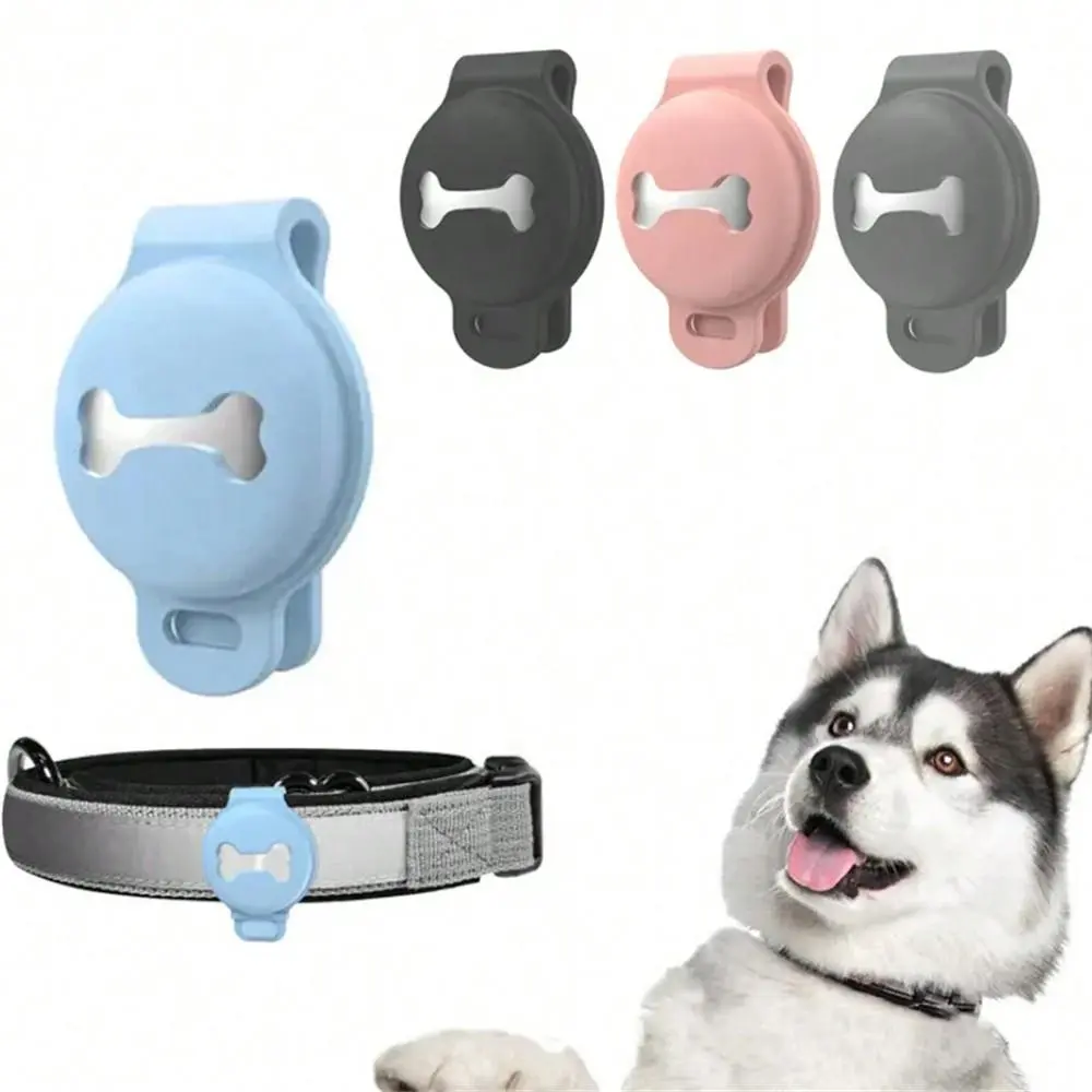 1pc Cat And Dog Silicone Pet Collar, Airtag Holder For Position Tracking And Loss Prevention
