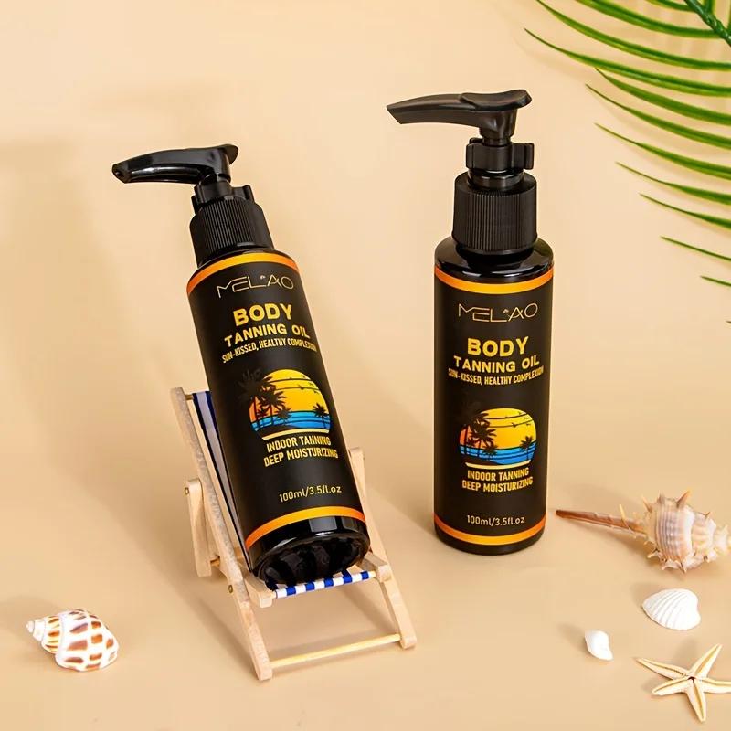 Product Introduction of MELAO Tanning Oil Tanned Intensifier Get a Faster, Darker Sun Tan From Packed with Ultra Moisturizing Oils to Keep Skin Hydrated 4