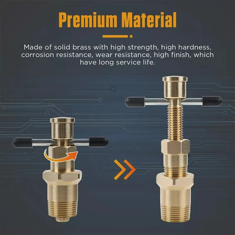 Olive Remover Tool, 15mm & 22mm Olive Puller Olive Remover Puller Tool, Not Damage The Pipe Solid Brass Pipe Fitting, Compression Ring Puller Plumbing Tool for Copper Pipe 7