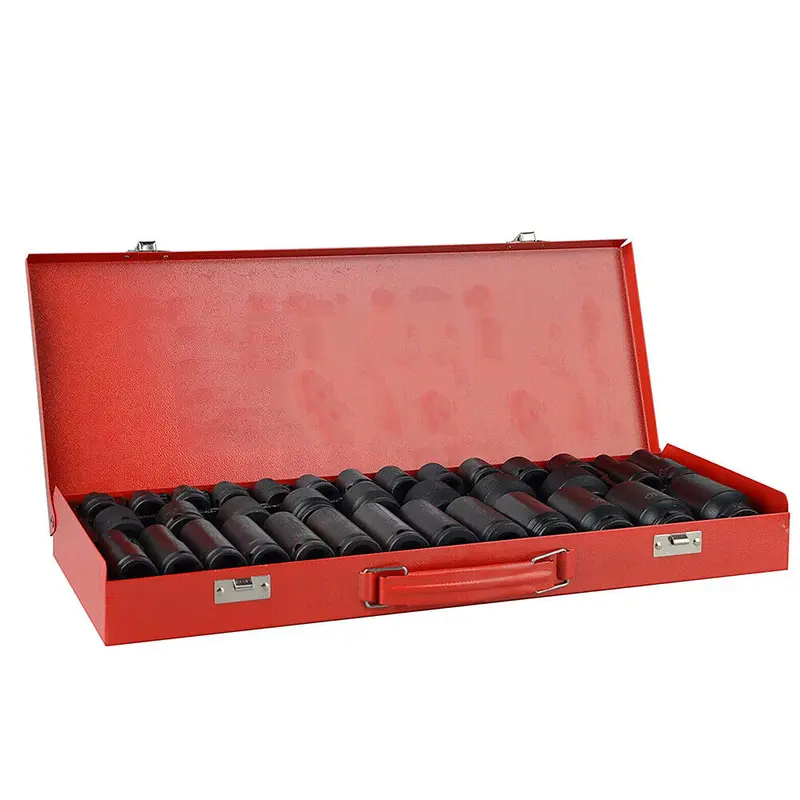 Heavy Duty 35 Piece Car Truck Deep Impact Socket Set 1/2" Drive 8- 32mm Metric 7