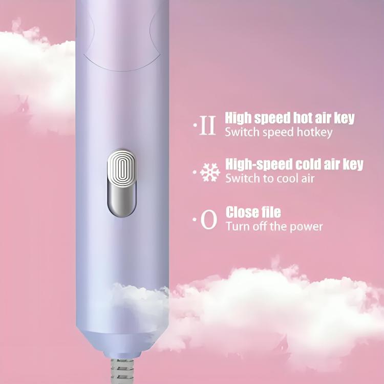Professional Hair Dryer, Foldable Quick Drying Ionic Hairdryer with Concentrator, Portable Travel Hairdryer with Heating and Cool Button for Multi Women Man Hairstyles, for Home Salon Travel 5