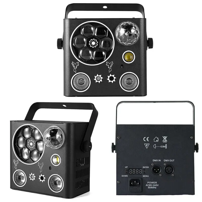 UK Party Essential: DMX RGB LED Laser Scanner Projector - Strobe Laser Light for DJ & Disco Stages 7