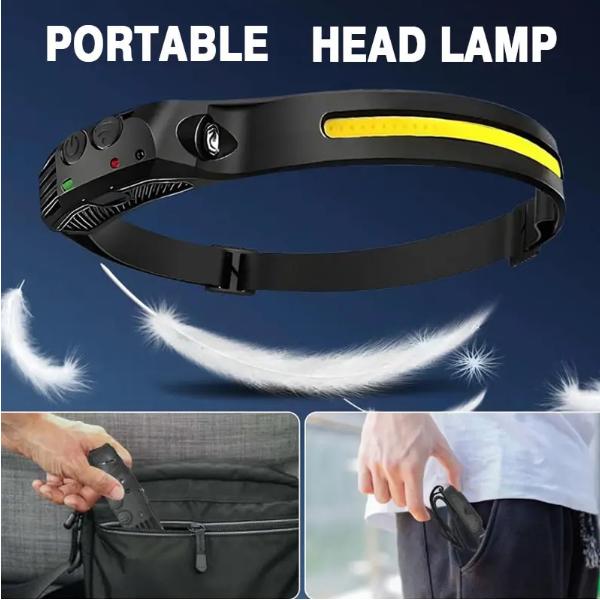Rechargeable Headlamp, Led Light, Rechargeable 230 Wide Head Lamp with Motion Sensor for Adults,Outdoor Night Running & Car Reparing, 230 Degree Wide Beam Headlights 5