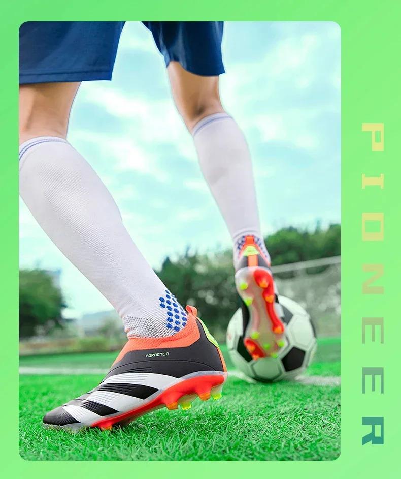 Product Introduction of New Men Original Football Shoes Indoor Society Professional Non Slip Soccer Ultralight Shoes Grass Training Kids Match Sneaker 2