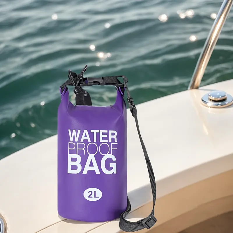 1PCS outdoor waterproof dry bag beach bag, travel necessities, beach bag, perfect leisure bag, fishing gear waterproof bag, tactical waterproof bag, foldable anti-fouling, suitable for outdoor travel, camping, motorcycles, skating and boating 3
