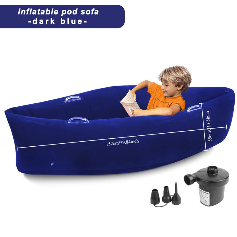 Air Toobz Bouncyband Large Comfy Peapod Sensory Chair U2013 Blue