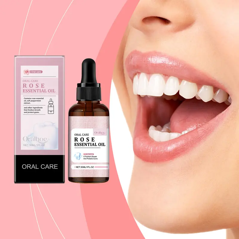 Oralhoe Mouth Rose Mouthwash Oral Hygiene Care Clean Tooth Stains, Gingiva And Freshen Breath 1