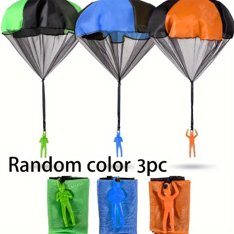 1/3pcs Parachute Toy, Anti-Tangle Throw Toy Parachute, Outdoor Throw Youngsters's Flying Toy, Gift (10 Colors) 4