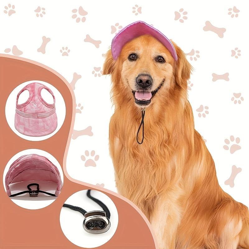 Product Introduction of Small, Medium, and Large Breeds Adjustable PVC Waterproof Dog Sun Hat with Elastic Strap - Non-Textile Outdoor Visor for UV Protection 6