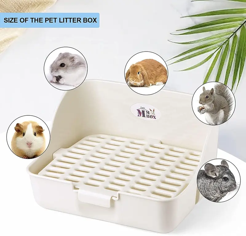 Rabbit Cage Litter Box Easy to Clean Potty Trainer for for Small Animal/rabbit/guinea Pig/ferret/ 4