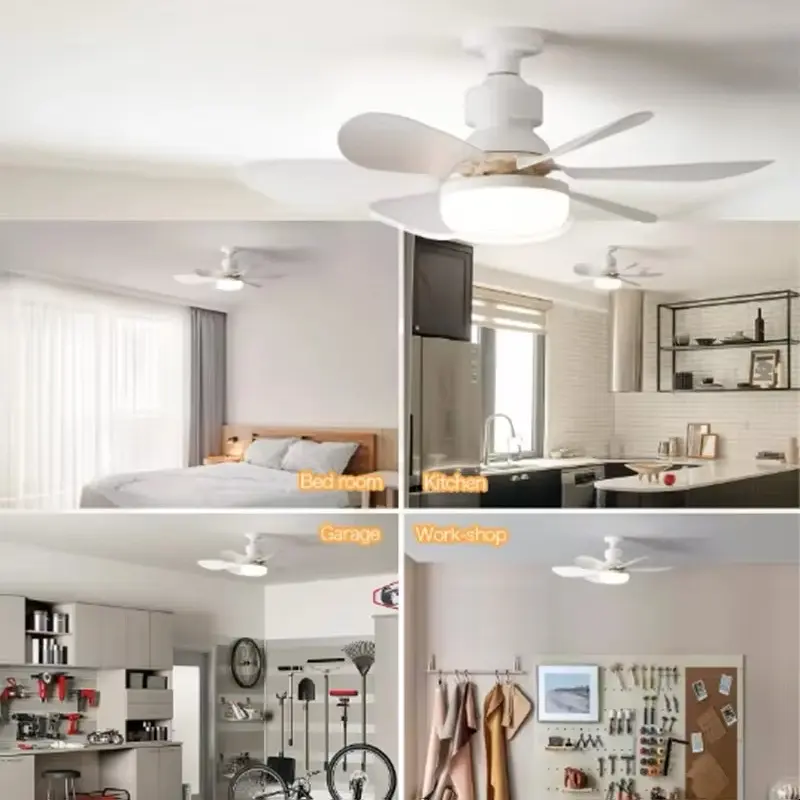 Silent Strong Wind LED Ceiling Fan Light 40W with Remote for Living Room & Kitchen 6