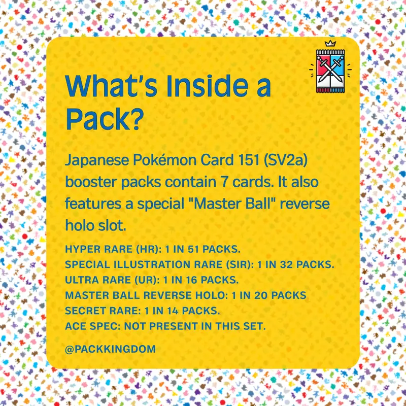 Pokémon 151 Japanese Booster Pack (Single) – Rare Kanto Cards & Exclusive Hits (7 Cards Per Pack) 2