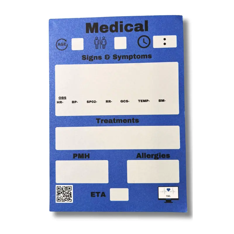 Medical, Trauma, Resuscitation Notepads 2
