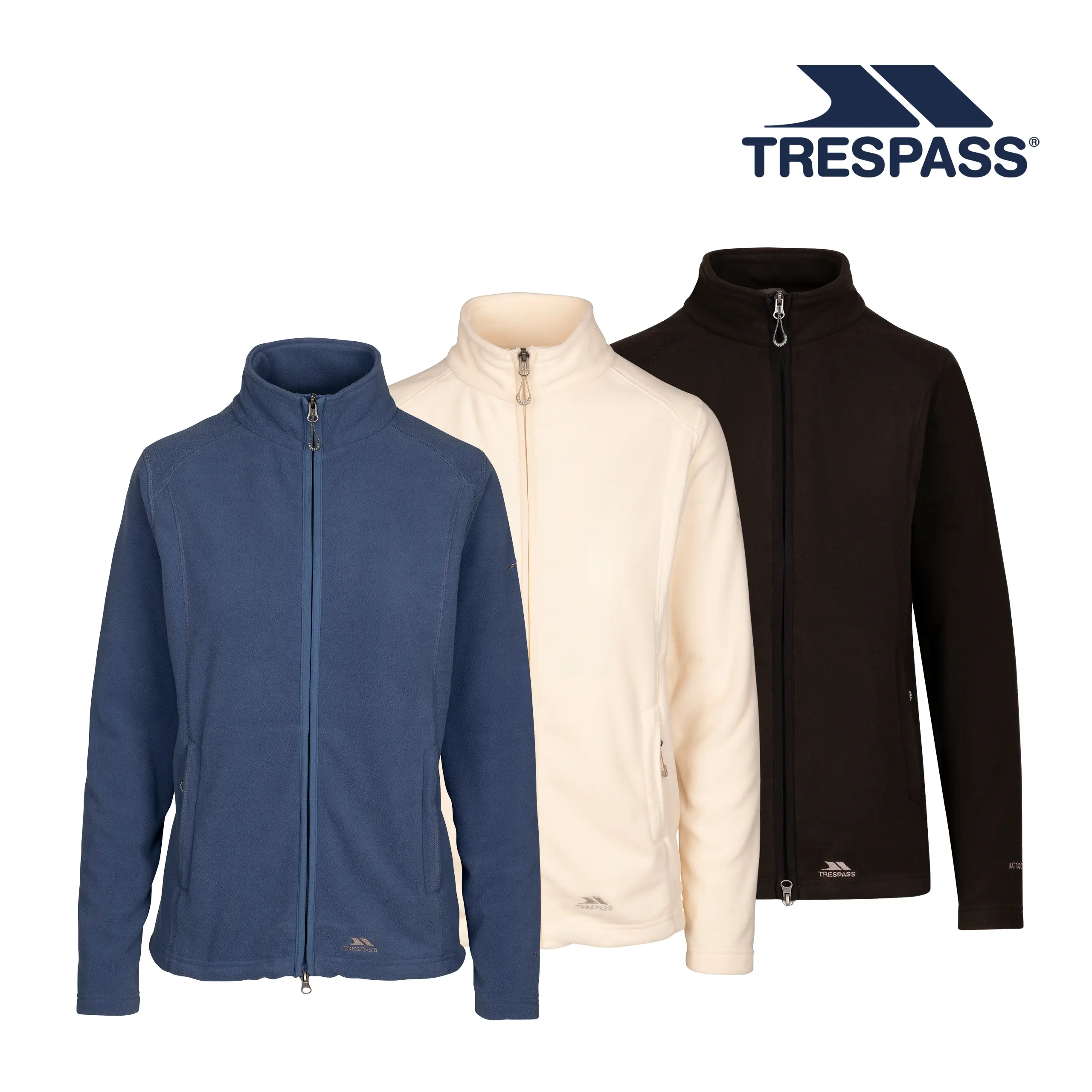 Trespass Womens Fleece Full Zip Microfleece with Airtrap 100 Zip Pockets Renato