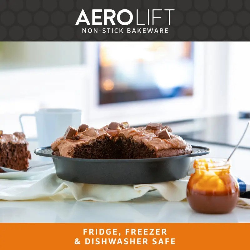 Prestige Aerolift Oven Tray Set Non Stick Large Bakeware for Oven - Pack of 2 Baking Tray, Perfect For Brownies, Carbon Steel, Extra Large Handles 3