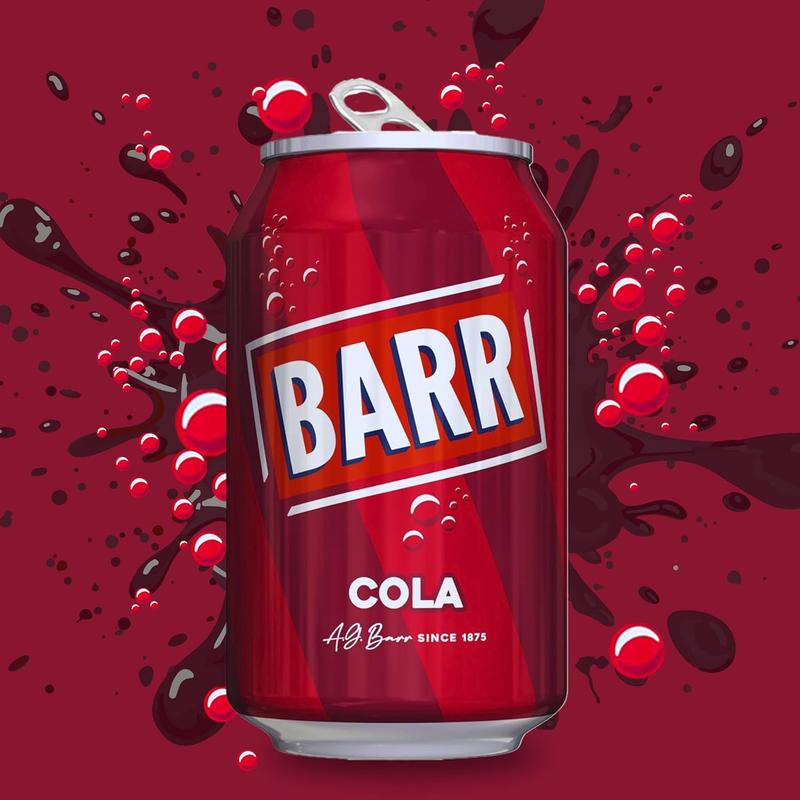 BARR Since 1875, Classic Cola 24 Pack – Low Sugar Fizzy Drink “Fizzingly Fun” – 24 x 330ml  Cans 1
