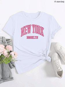 Women's Letter Print Round Neck Tee, Casual Short Sleeve Crewneck T-shirt for Indoor Outdoor Daily Wear, Ladies Sportswear for All Seasons, Gym Clothing, Graphic Tees Women, Tshirt