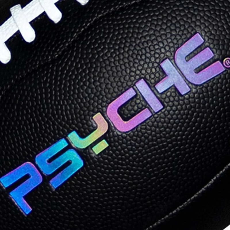 Holographic Black Rugby Ball – PU Leather Anti-Slip Official Size 9 | PSYCHE Sport Training Ball 4