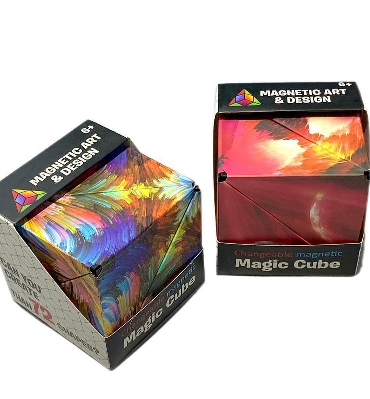 Starry Sky Rubik's Cube Set - 2 Pieces, 2-in-1 3D Puzzle Toy for Stress-Relieving Fun 0