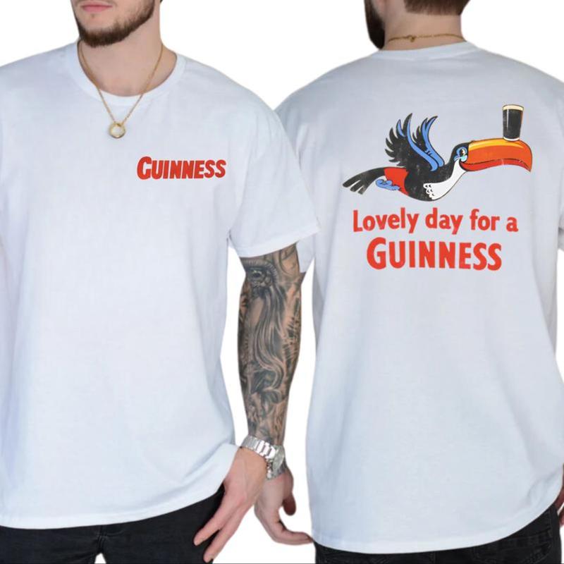 Men's Lovely Day For A Guinness Funny T-Shirt, Drinking Shirt, Men's Top for Daily Wear, Regular Fit Casual T-shirt for Summer, Gift For Beers Lovers 0